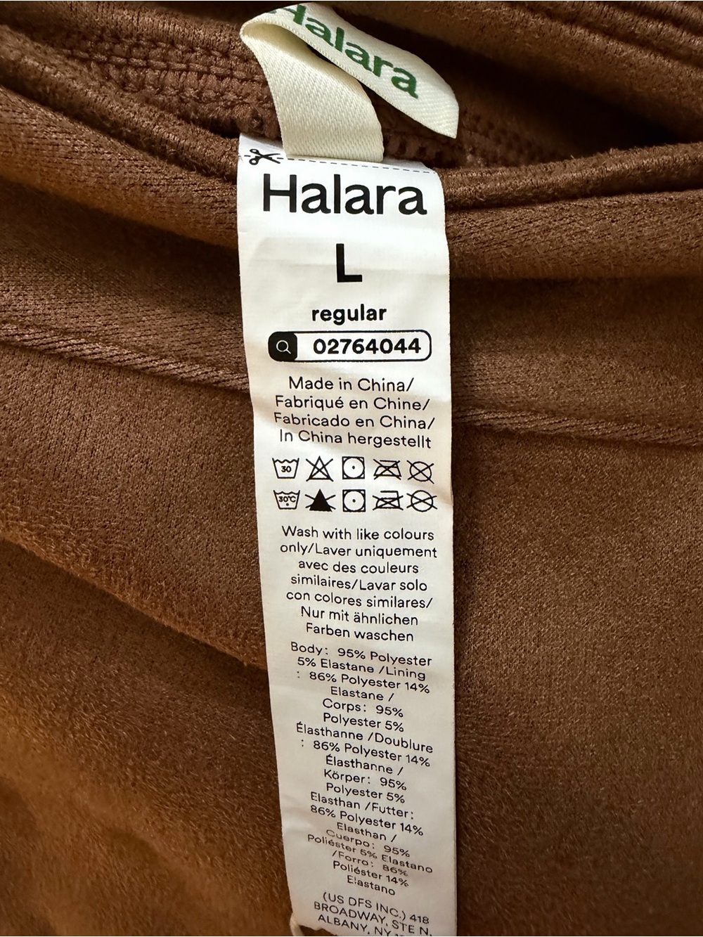 Halara Brown Faux Suede Wrap Skort Size Large Tie Waist Mini Skirt - Picture 6 of 6
